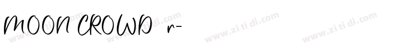 MOON CROWD字体r字体转换
